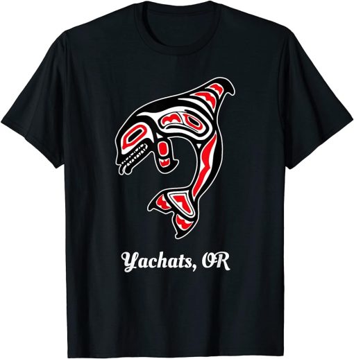 Native American Yachats OR Red Orca Killer Whale T-Shirt