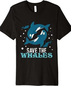Save the whales orca killer whale art design Premium T-Shirt