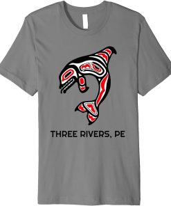 Three Rivers PE Native Indigenous Orca Killer Whales Premium T-Shirt