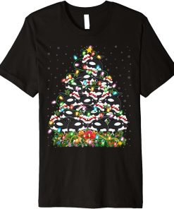 Orca Lover Xmas Lights Santa Orca Christmas Tree Premium T-Shirt