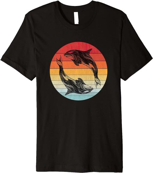 Orca Whale Vintage Family Retro Killer Orcas Women Kids Premium T-Shirt