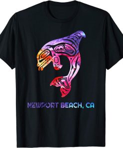 California Newport Beach Orca Killer Whale Native American T-Shirt