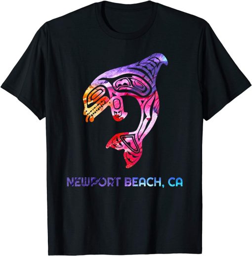 California Newport Beach Orca Killer Whale Native American T-Shirt